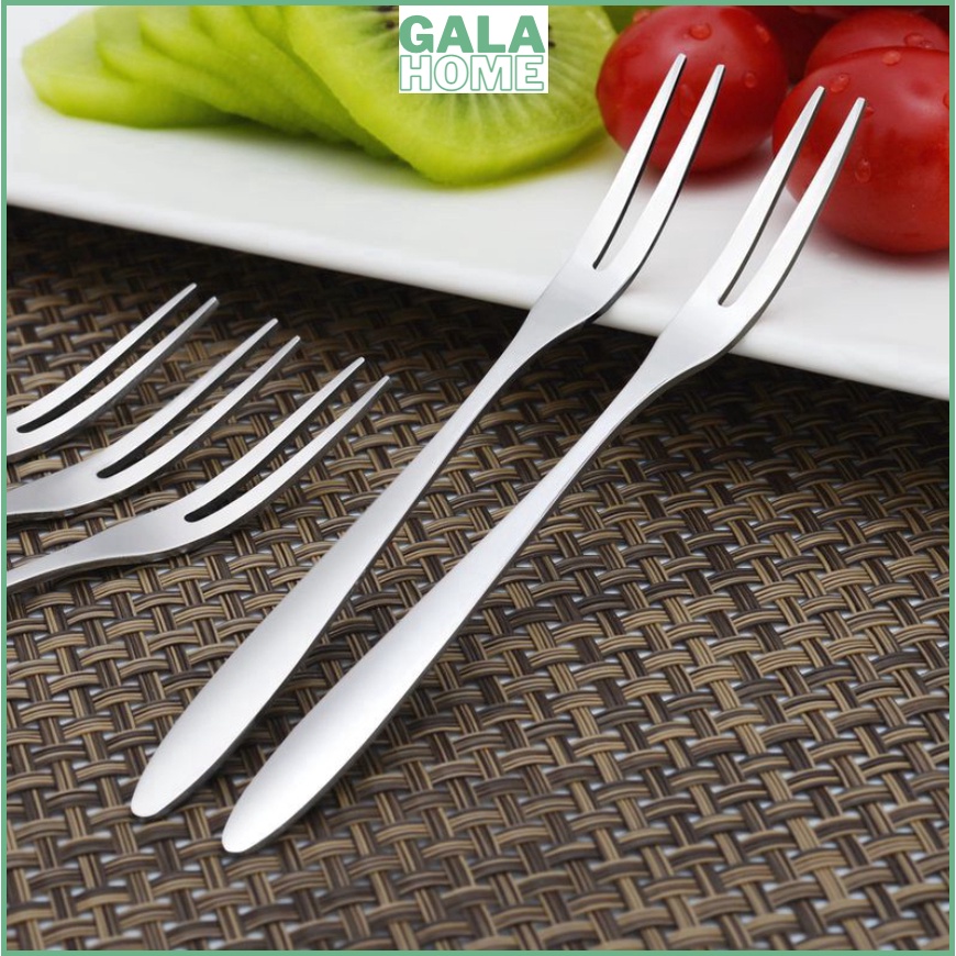 1 CÂY NĨA Inox Cao Cấp Loại Đầu 2 Răng - Nĩa Ăn Trái Cây 1 CÂY GALA HOME