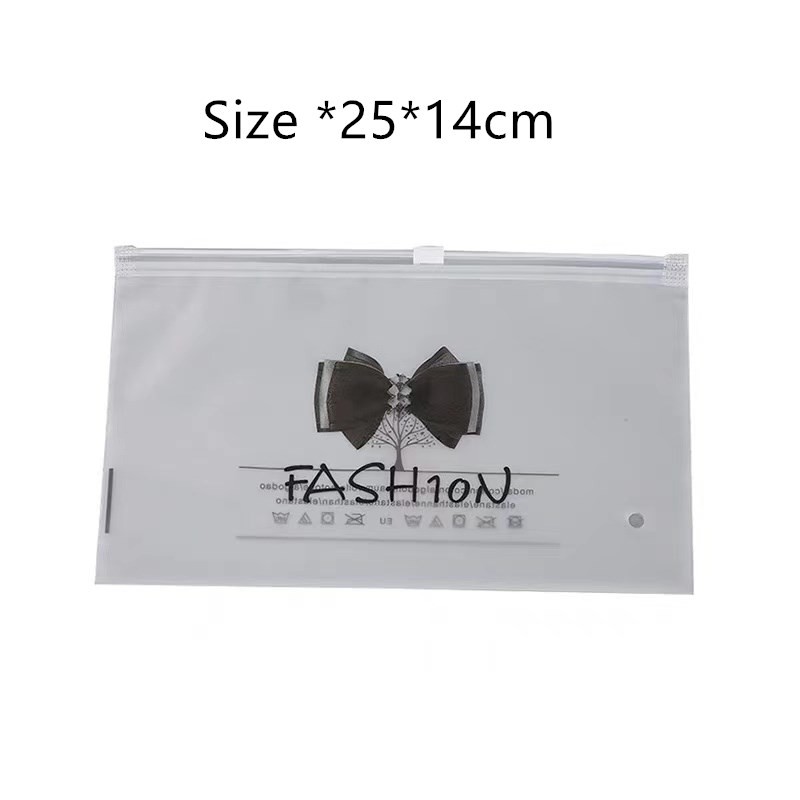 25*14cm Túi khóa kéo thời trang Túi lưu trữ quần áo Túi niêm phong Túi ziplock