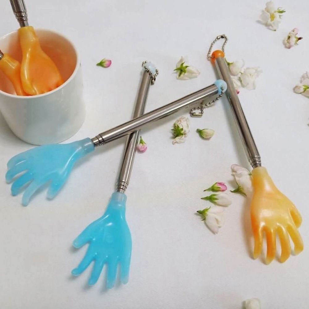 Cây gãi lưng bằng hợp kim nhôm màu xanh dương/vàng có thể kéo dài thu gọn tiện dụng