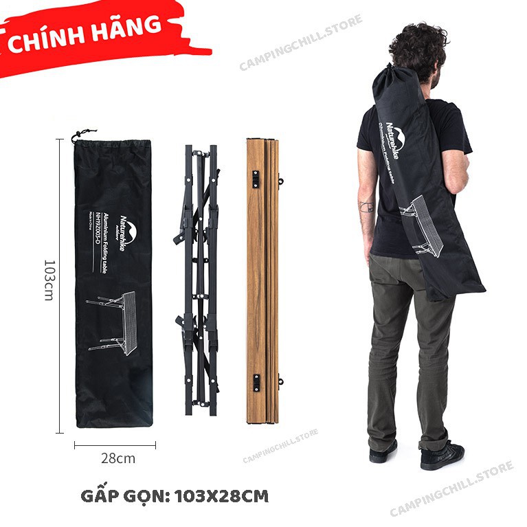 [CHÍNH HÃNG] BÀN DÃ NGOẠI, CẮM TRẠI, PICNIC GẤP GỌN, THAY ĐỔI CHIỀU CAO NATUREHIKE NH19Z003-D