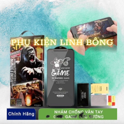 (FULL HỘP) Kính cường lực Kk 3D chống vân tay phù hợp chơi game, chống bám mồ hôi 7p đến 12promax