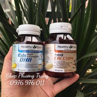 Combo DHA và CANXI SỮA HEALTHY CARE 60 VIÊN CHO MẸ VÀ BÉ