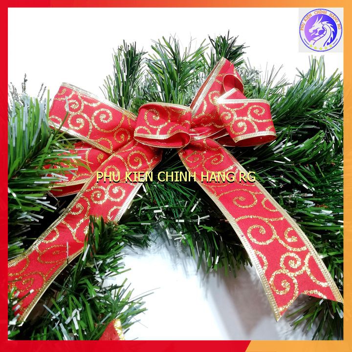 [ Mẫu Hot] Vòng Nguyệt Quế 41cm - 51cm Loại Lá  Gắn Trái Thông Trang Trí Giáng Sinh