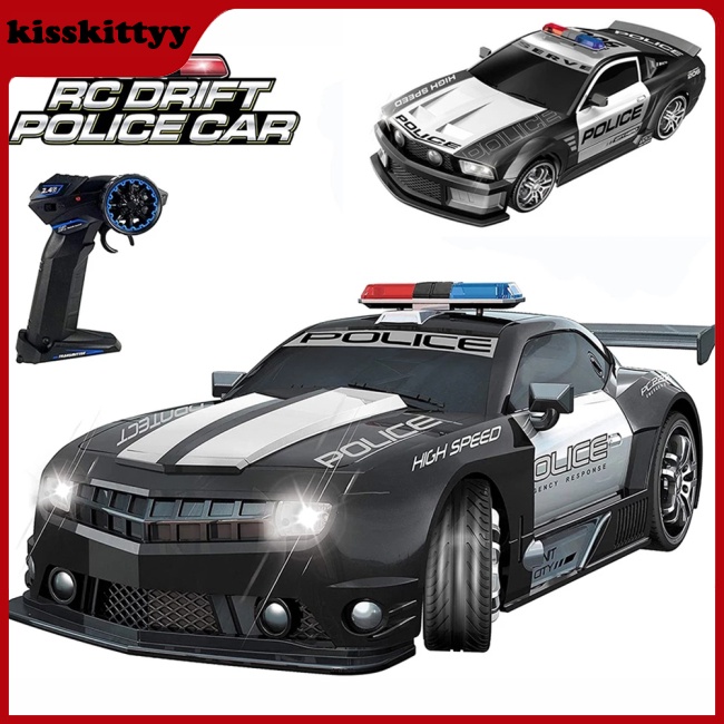 Kisskittyy AE86 / Lớn 2.4GHZ Cảnh Sát Siêu Nhanh Rc Xe Ô Tô Điều Khiển Từ Xa Đồ Chơi Có Đèn Bền Đuổi Theo Xe Trôi