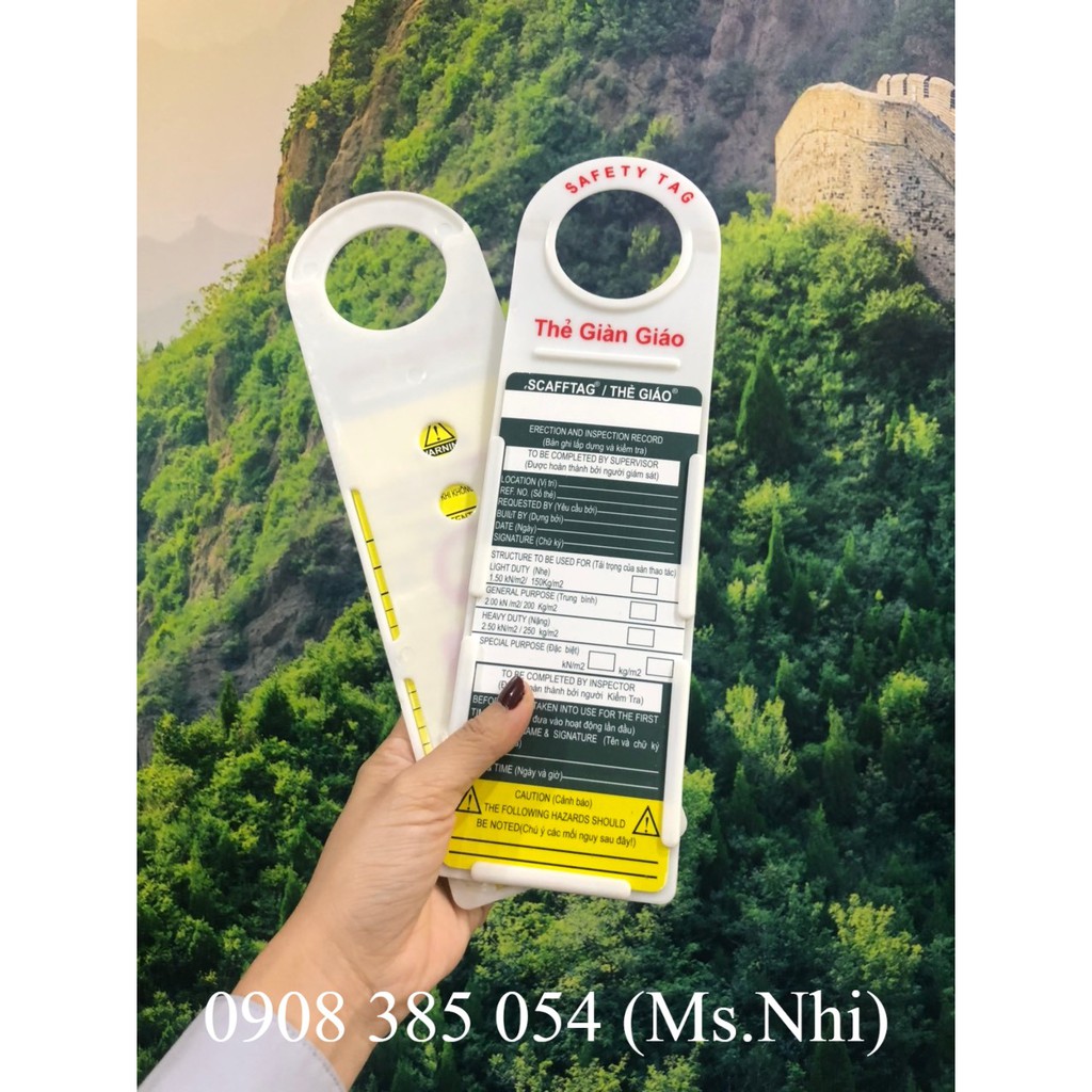 Thẻ dàn giáo công trình Scaf fold Tag