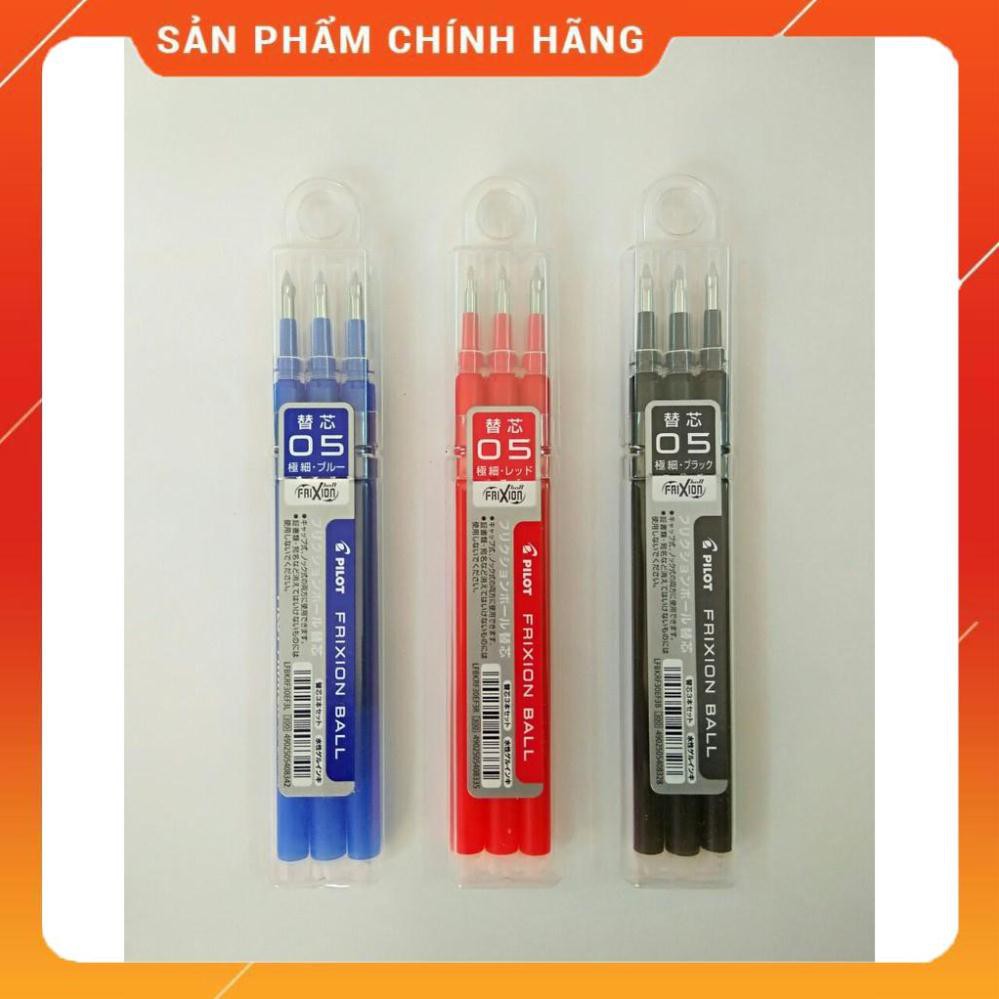 Ruột bút thay thế Pilot Frixion chính hãng, vỉ 3 ruột