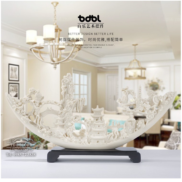 Tượng Điêu Khắc Màu Ngà Phong Thủy, Quà Tặng Tân Gia Khai Trương, Trang Trí Nhà Cửa