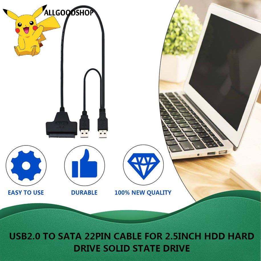Dây cáp chuyển đổi USB 2.0 to 2.5inch 22Pin 7+15 ATA SATA 2.0 HDD/SSD chuyên dụng