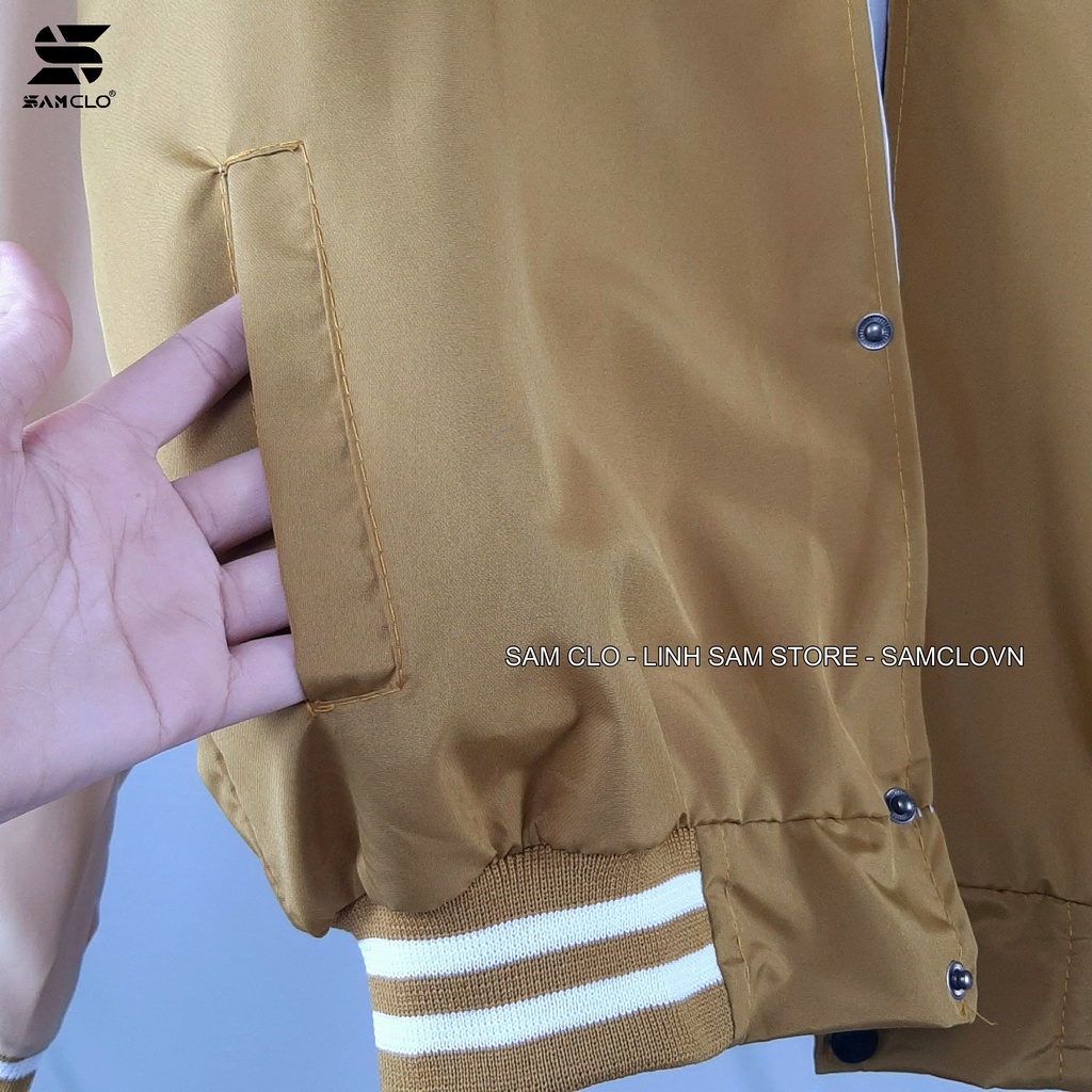 Áo khoác dù 2 lớp nam nữ SAM CLO - Áo khoác gió bomber phong cách bóng chày form rộng unisex mặc cặp in chữ TWENTY EIGHT
