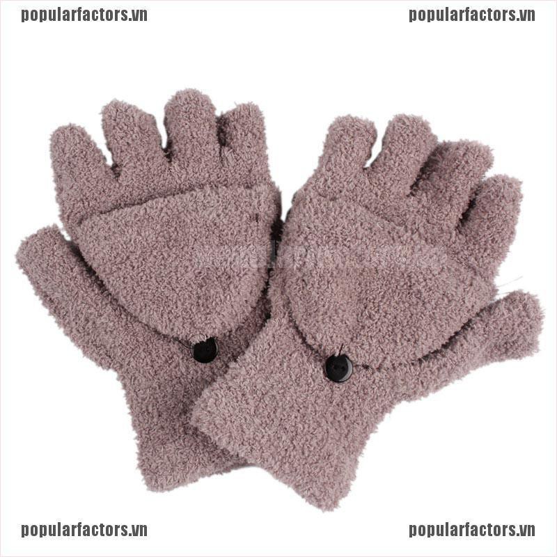 Găng Tay Lông Hở Ngón Giữ Ấm Độc Đáo