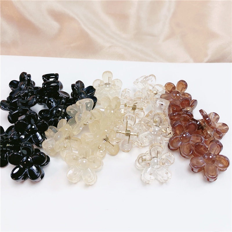 Kẹp Tóc Hình Hoa Màu Trơn Ngọt Ngào Dễ Thương