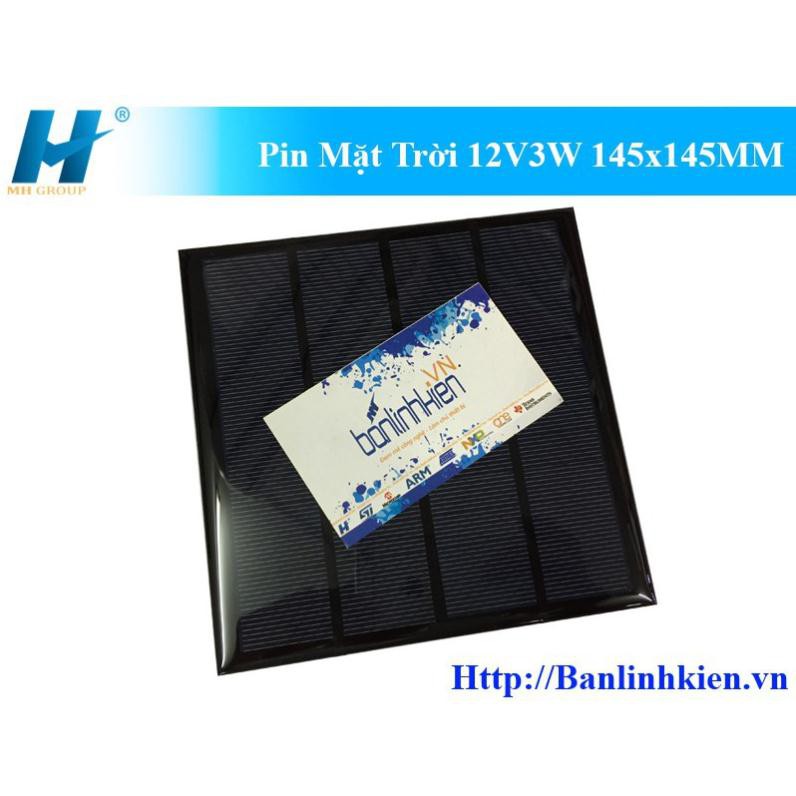 Pin Mặt Trời 12V3W 145x145MM