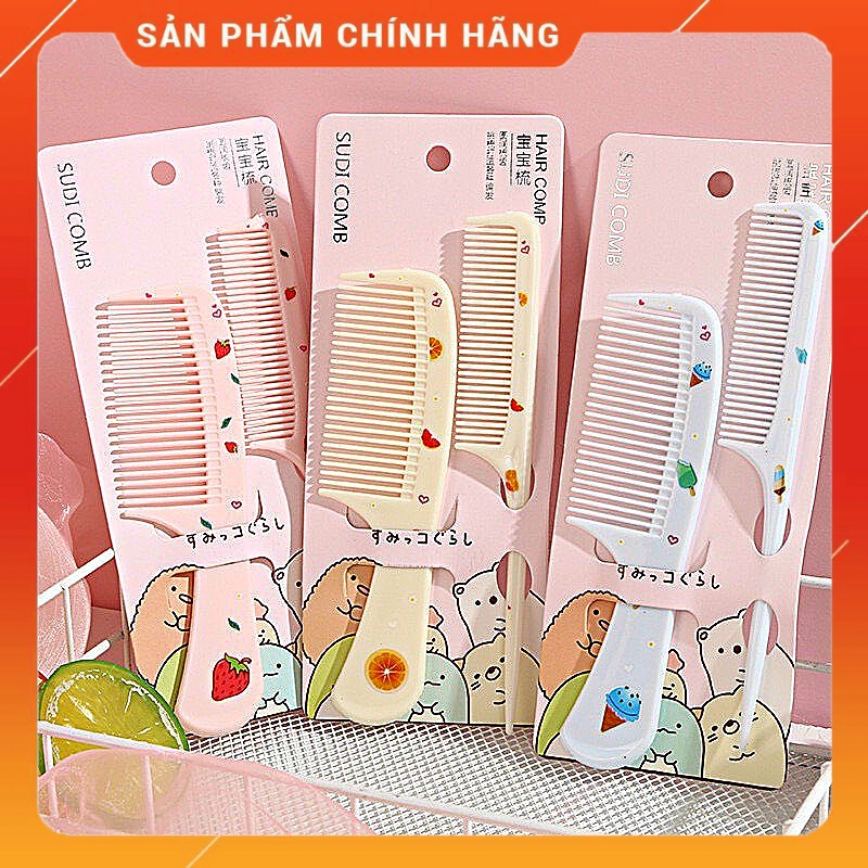 Set 2 Lược Chải Tóc Họa Tiết Cute