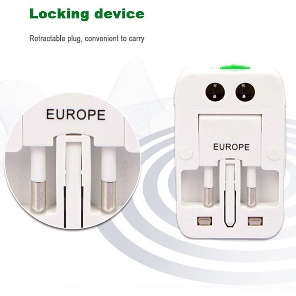 Runbu-International Power Converter All-in-one Travel Adapter Socket without USB Aluminum Iron Type