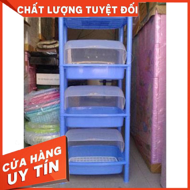 Kệ trạn úp chén bát có nắp đậy Việt Nhật, giá rẻ.Siêu Bền. 2 3 4 tầng.