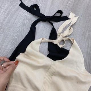 ÁO CROPTOP YẾM CỘT CỔ [ẢNH THẬT + HÀNG CÓ SẴN]