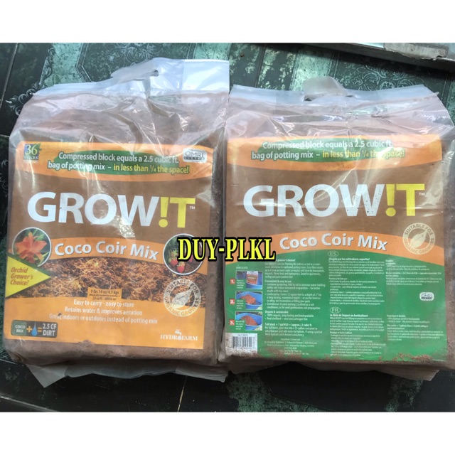 BỘT SƠ DỪA NHẬP KHẨU GROW!T - Coco Coir Mix Túi 4.5kg