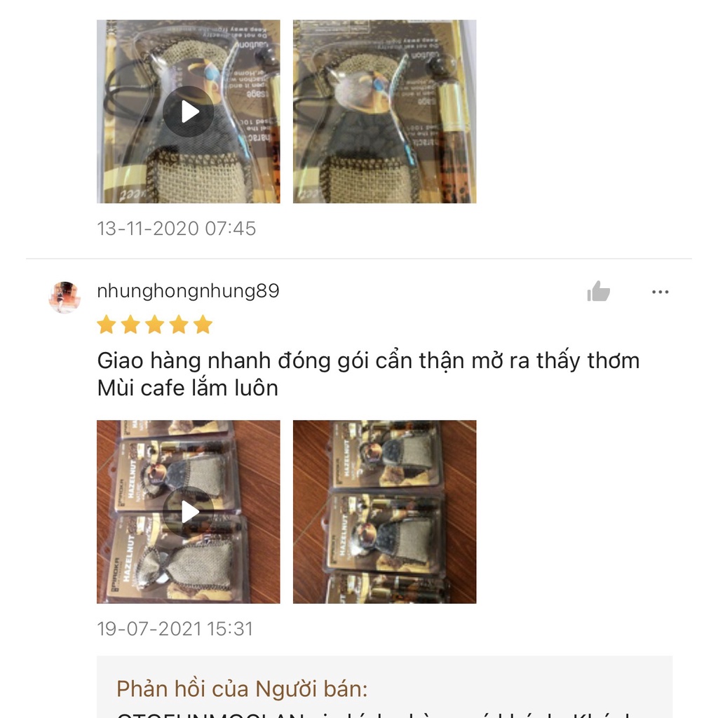 Túi thơm treo xe, túi cà phê khử mùi ô tô tặng kèm tinh dầu cà phê khử mùi xe hơi