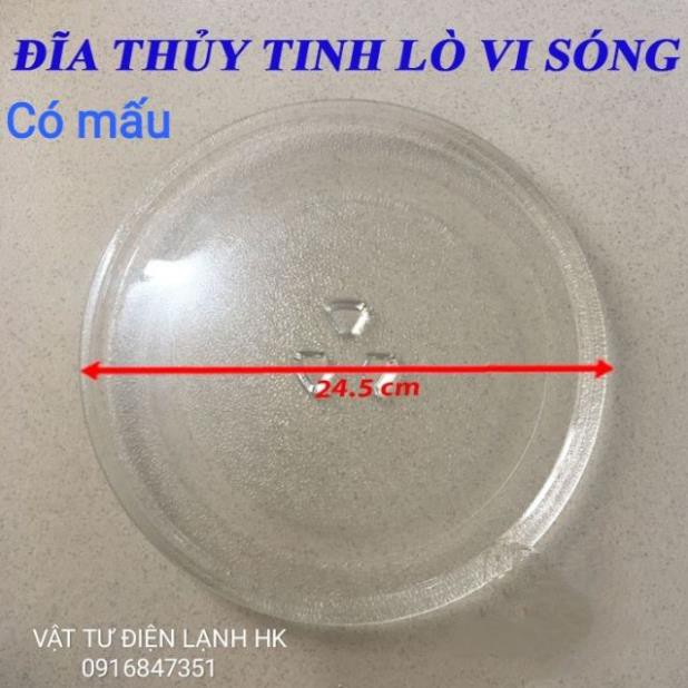 Đĩa thủy tinh đựng đồ ăn lò vi sóng các cỡ 24.5 - 25.5 - 27 - 28.5 - 31.5 cm lvs