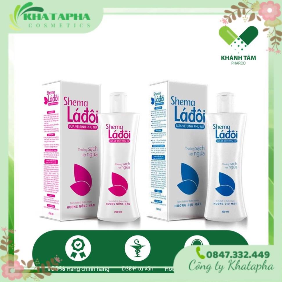 ! Dung dịch vệ sinh Shema Lá Đôi 100ml, 200ml [Shima, sema, shemar]
