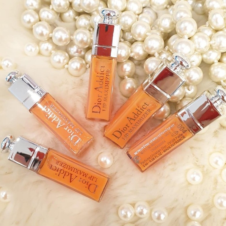 [004] Son dưỡng Dior collagen addict lip maximizer mini 004 Coral- Cam san hô cho môi căng mọng