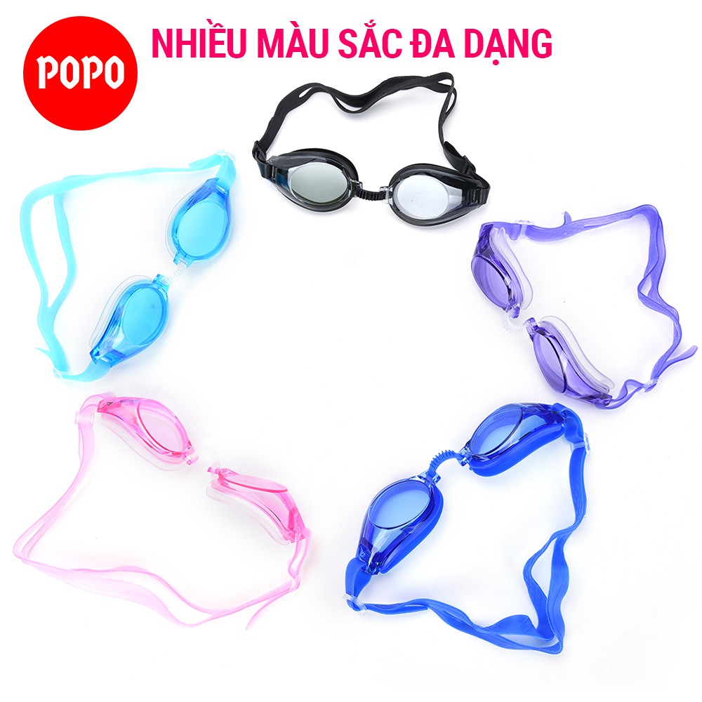 Kính bơi cho bé gái từ 3 tuổi POPO 1152 mắt kính trong cản tia UV hạn chế sương mờ phù hợp cho trẻ em từ 3 đến 12 tuổi