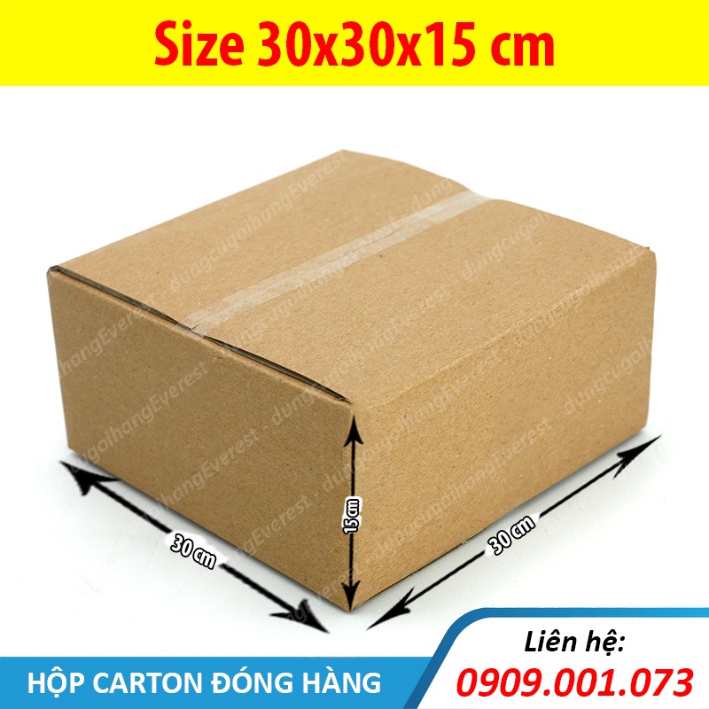 Combo 20 Hộp giấy P89 size 30x30x15 cm, thùng carton gói hàng Everest