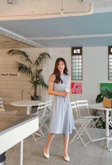 Đầm maxi cộc tay thắt nơ eo - D1050 | BigBuy360 - bigbuy360.vn