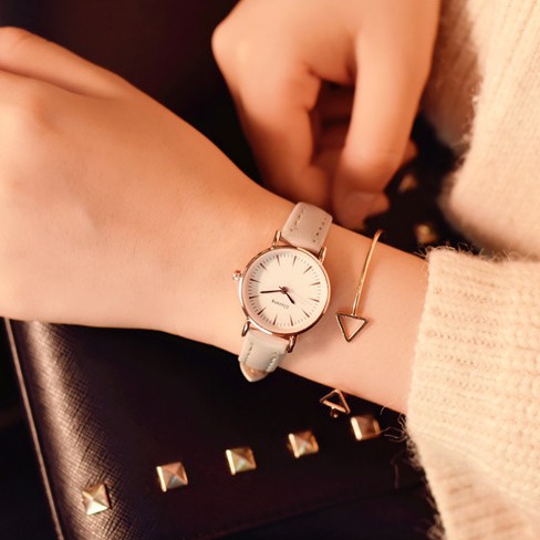 Đồng hồ thời trang nữ Ulzzang U013 tuyệt đẹp, mặt tròn nhỏ xinh xắn, dây da mềm đeo êm tay | BigBuy360 - bigbuy360.vn