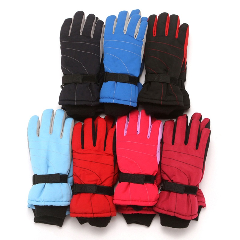 Găng Tay Dày Dặn Chống Gió Chống Thấm Nước Giữ Ấm Cho Bé Khi Chơi Thể Thao