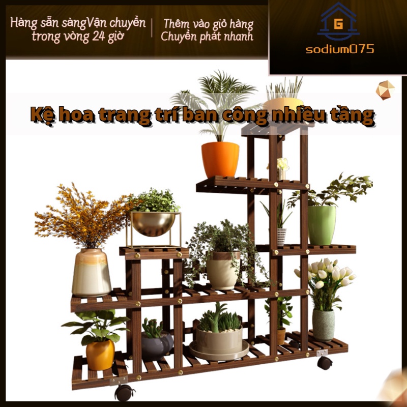 Có thể bán buôn Ban công trang trí giàn hoa, phòng nhiều tầng được tích hợp giá đỡ Sodium075 Hàng giao ngay