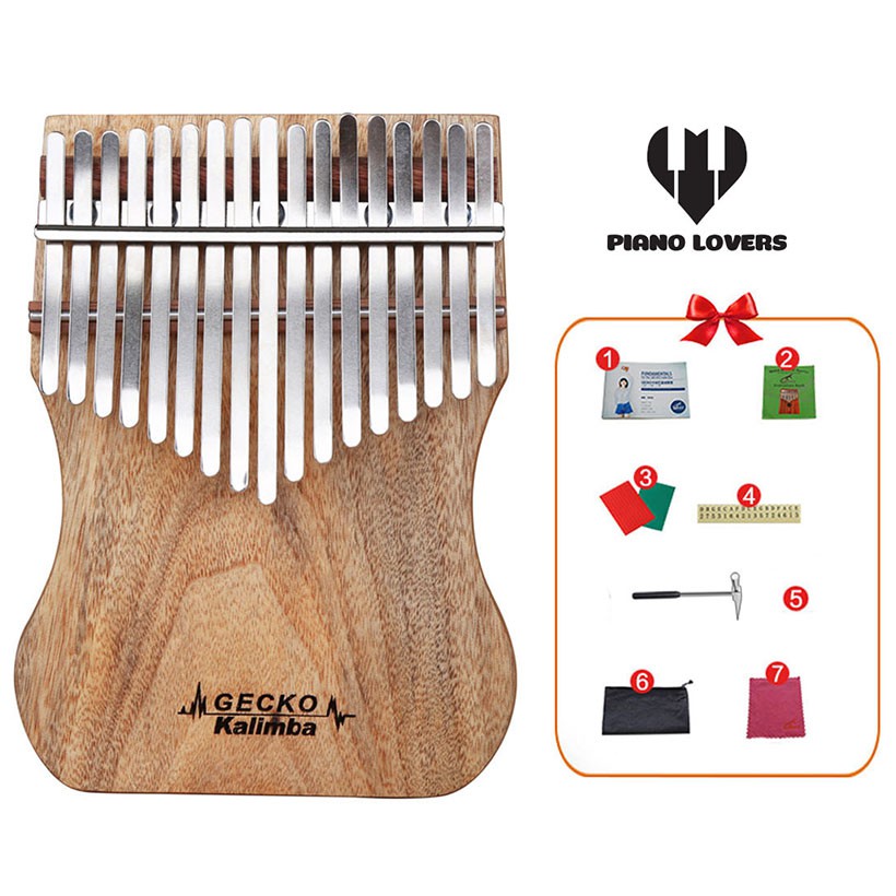 ( MUA 1 TẶNG 7 ) ĐÀN KALIMBA GECKO 17 PHÍM K17CAS GÔ CAO CẤP - HÀNG CÓ SẴN