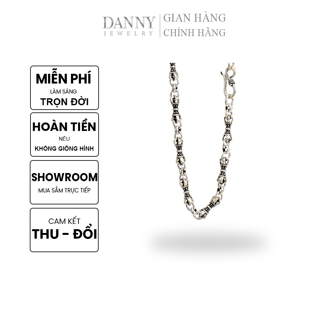 Dây chuyền Nam Bạc Thái DANNY Mắt Xích Phụ kiện thời trang trang sức nữ
