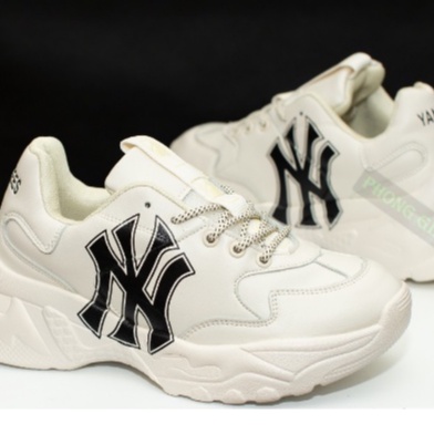 Giày thể thao NY đen ĐẾ HƠI Ố nam nữ Giầy MLB độn đế tăng chiều cao 2022