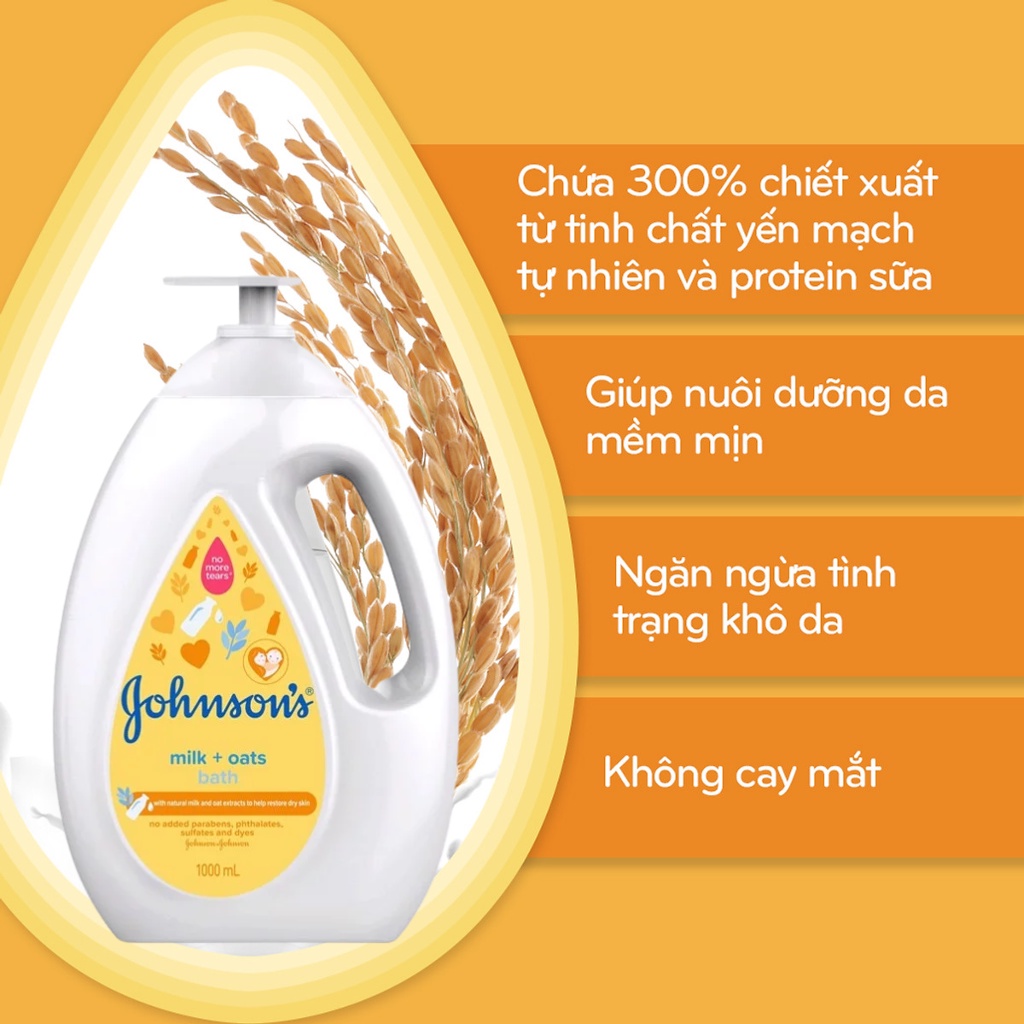 Sữa Tắm Johnson's Chứa Sữa Và Yến Mạch 1000ml