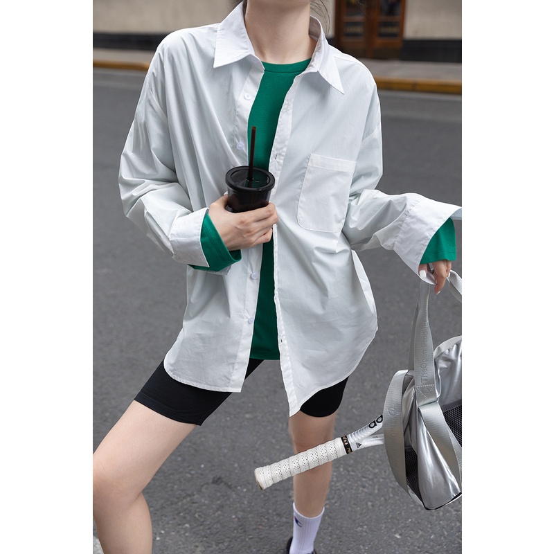 [Augustcloth] Áo sơ mi trắng cơ bản phong cách Hàn Quốc