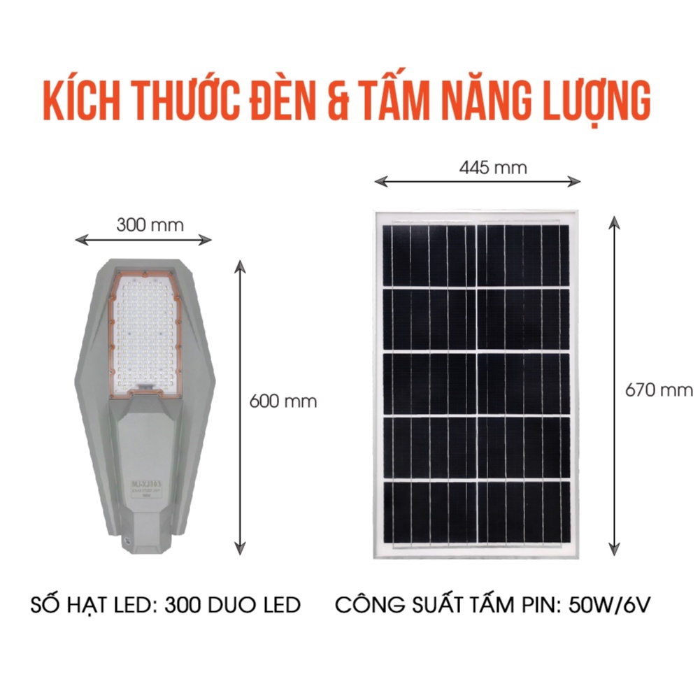 Đèn năng lượng mặt trời siêu sáng Army 400W 500W, Đèn chiếu sáng đường phố khuôn viên lớn, Bảo hành 2 năm Lỗi 1 Đổi 1