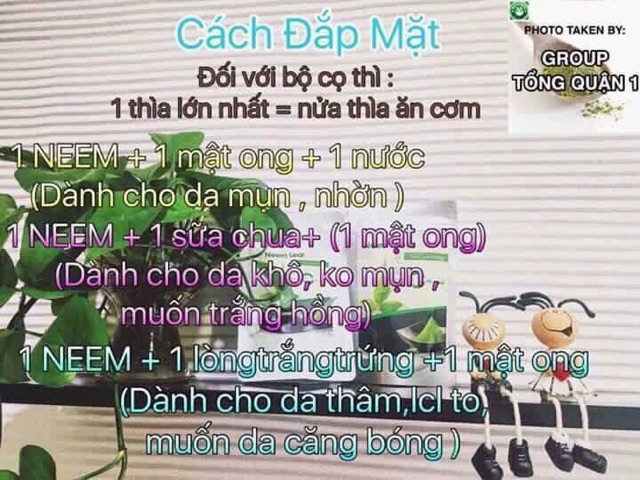 Bột lá neem Ấn độ 100gr mẫu mới