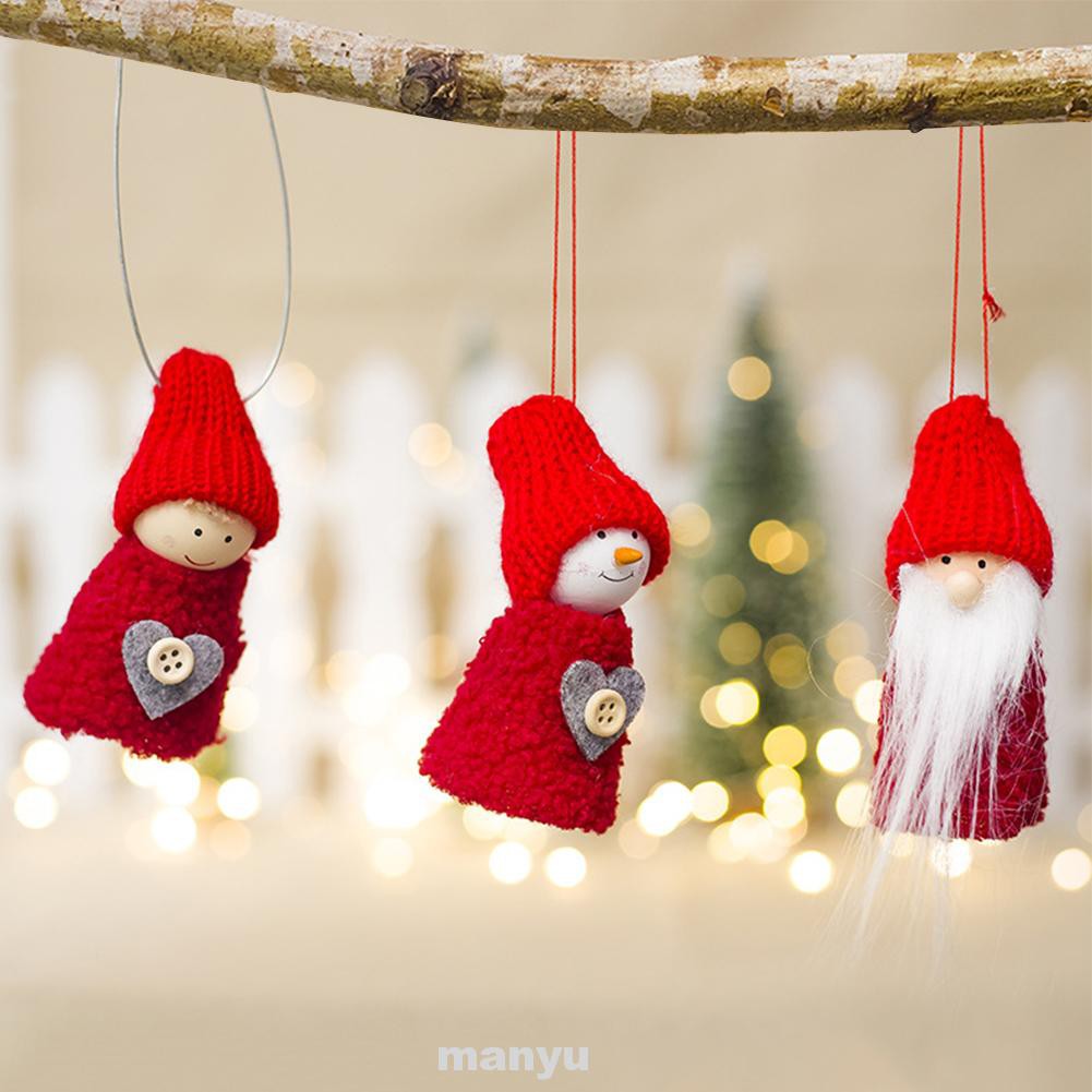 3pcs Pendant Christmas Hanging Tree Wall Peg Mini Decorations