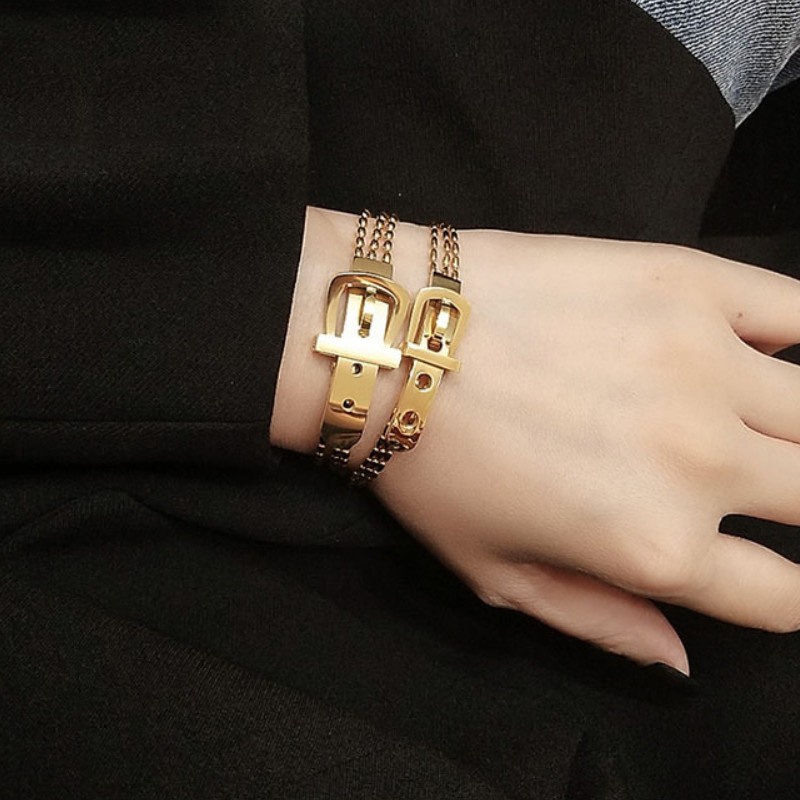 Lắc Tay Nữ Kiểu Thắt Lưng Titan Ko Đen TT 3345