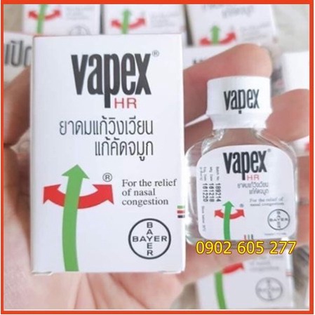 [Combo]Dầu Thông Mũi Vapex HR Bayer Thái Lan 5ml (6 chai - 12 chai)