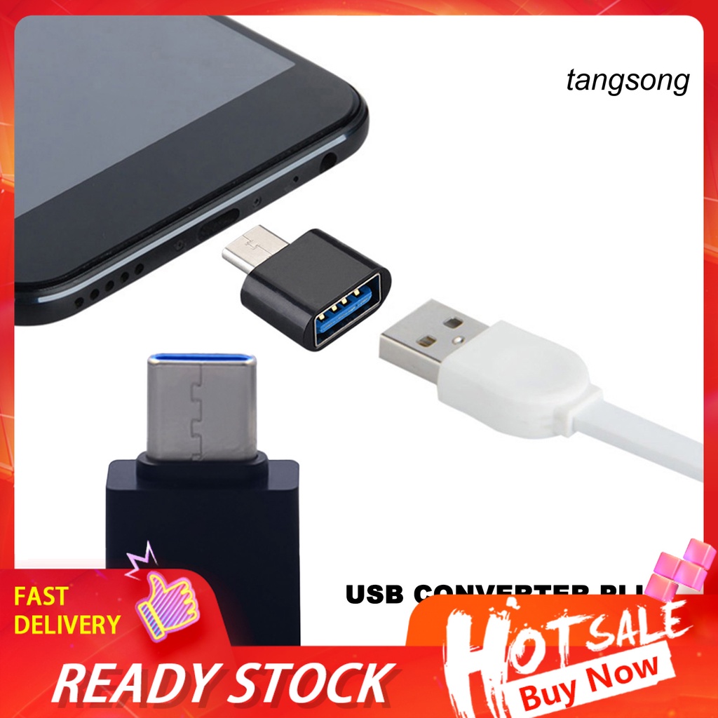 Set 2 đầu chuyển đổi USB sang Type-C/Micro thông dụng cho điện thoại