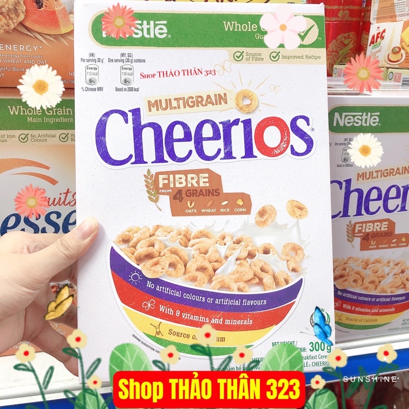 Date T02/2023- Bánh Ngũ Cốc Ăn Sáng Nestle Cheerios Multigrain 300g