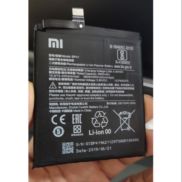 Pin Thay xịn cho Xiaomi Redmi K20/ Mi 9Tmã BP41 dung lượng 4000mAh Zin Máy - Bảo hành 3 tháng