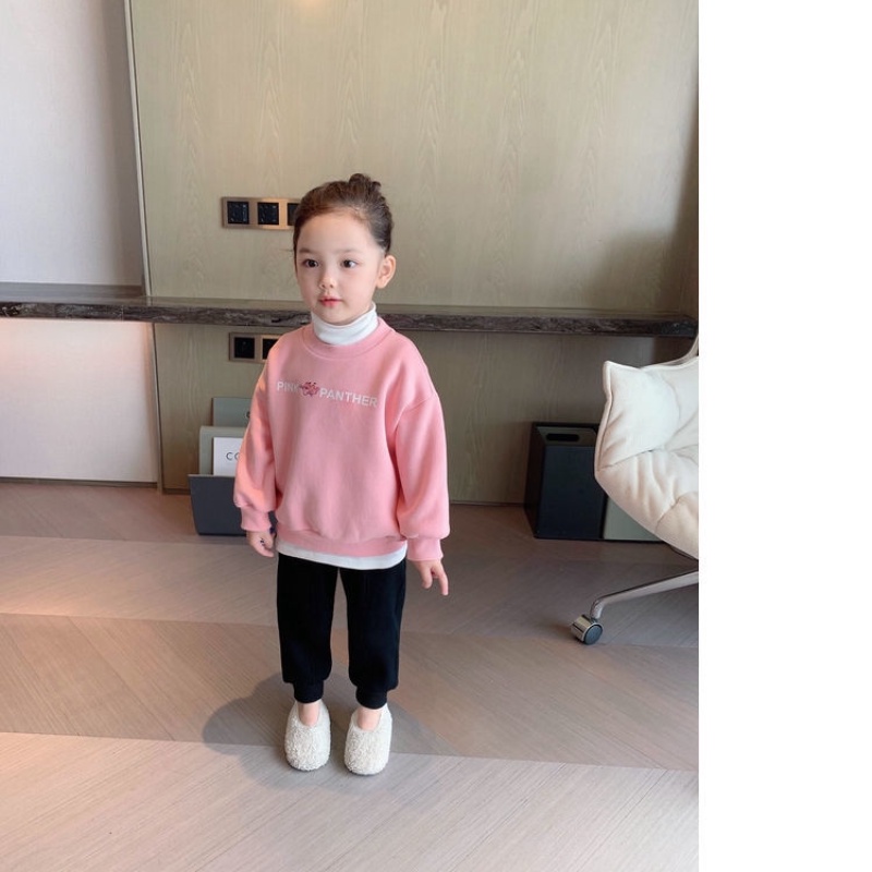 Quần nỉ thể thao lót lông cừu dày ấm cho bé trai bé gái từ 10kg-30kg,Quần Thể Thao Thời Trang Mùa Đông Dành Cho Bé Gái