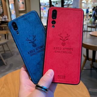 Ốp Điện Thoại Silicon Phối Vải Hình Tuần Lộc Cho Oppo A9 A5 2020 A11 A11x A7 A5S A3S Realme XT 5 3 X2 Pro