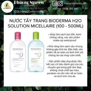 Nước Tẩy Trang Bioderma H2O Solution Micellaire Cho Mọi Làn Da 500ml