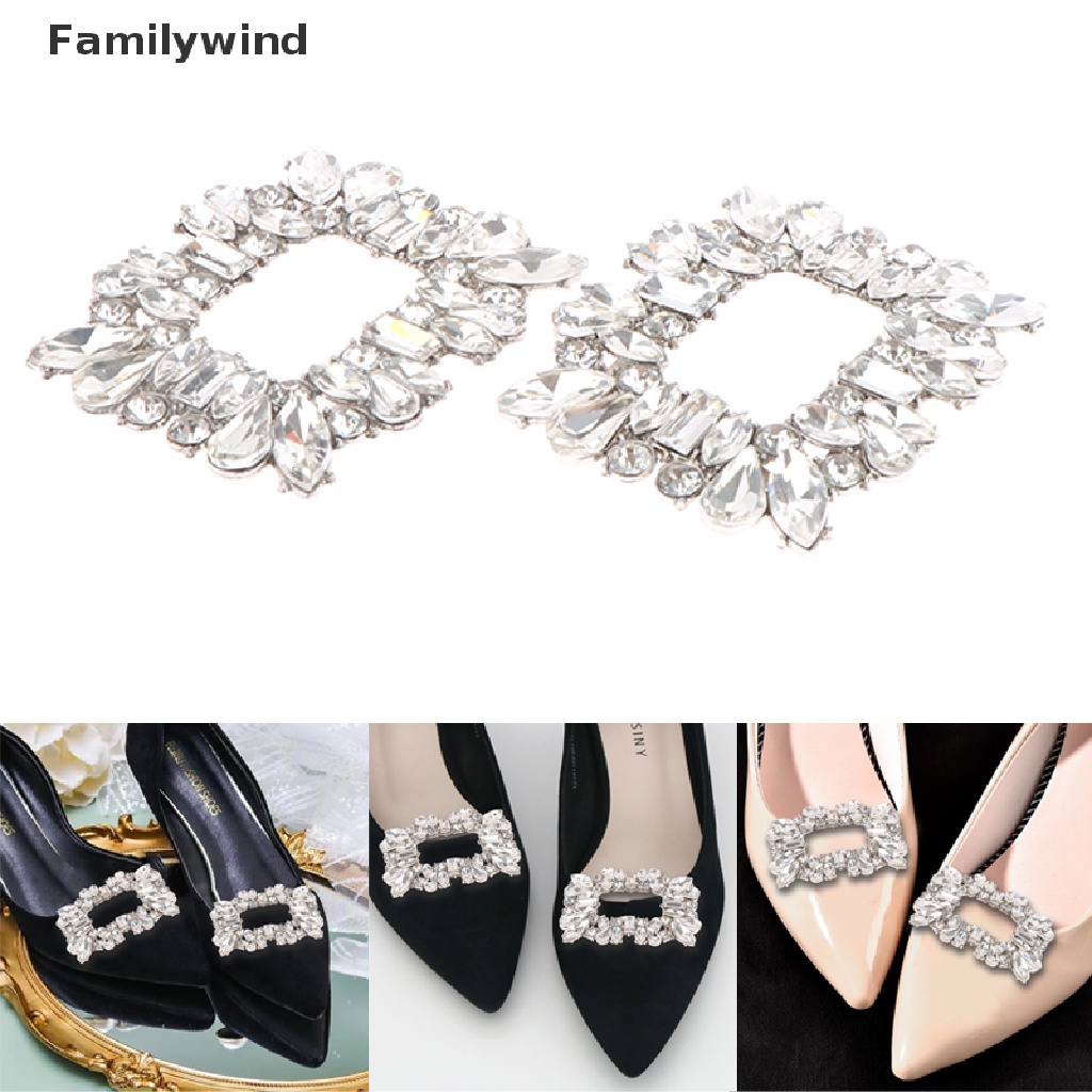 1 Kẹp Kim Loại Đính Đá Trang Trí Giày Cao Gót Cho Nữ