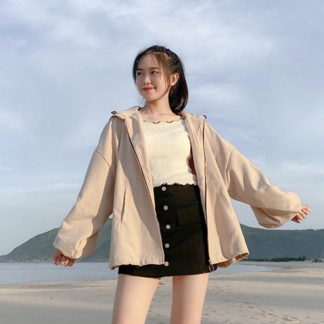 [CÓ VIDEO ẢNH THẬT] ÁO KHOÁC NHUNG LÌ KHUY TRÒN