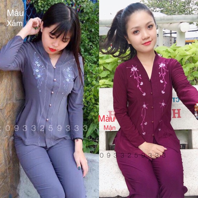 Đồ Lam Đi Chùa# Thun Bà Lai# Đồ Bộ Nữ